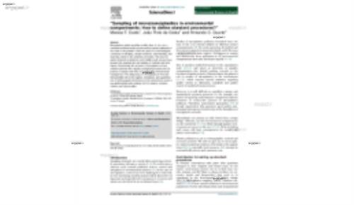 “Sampling of micro(nano)plastics in environmental compartments: How to define standard procedures?”